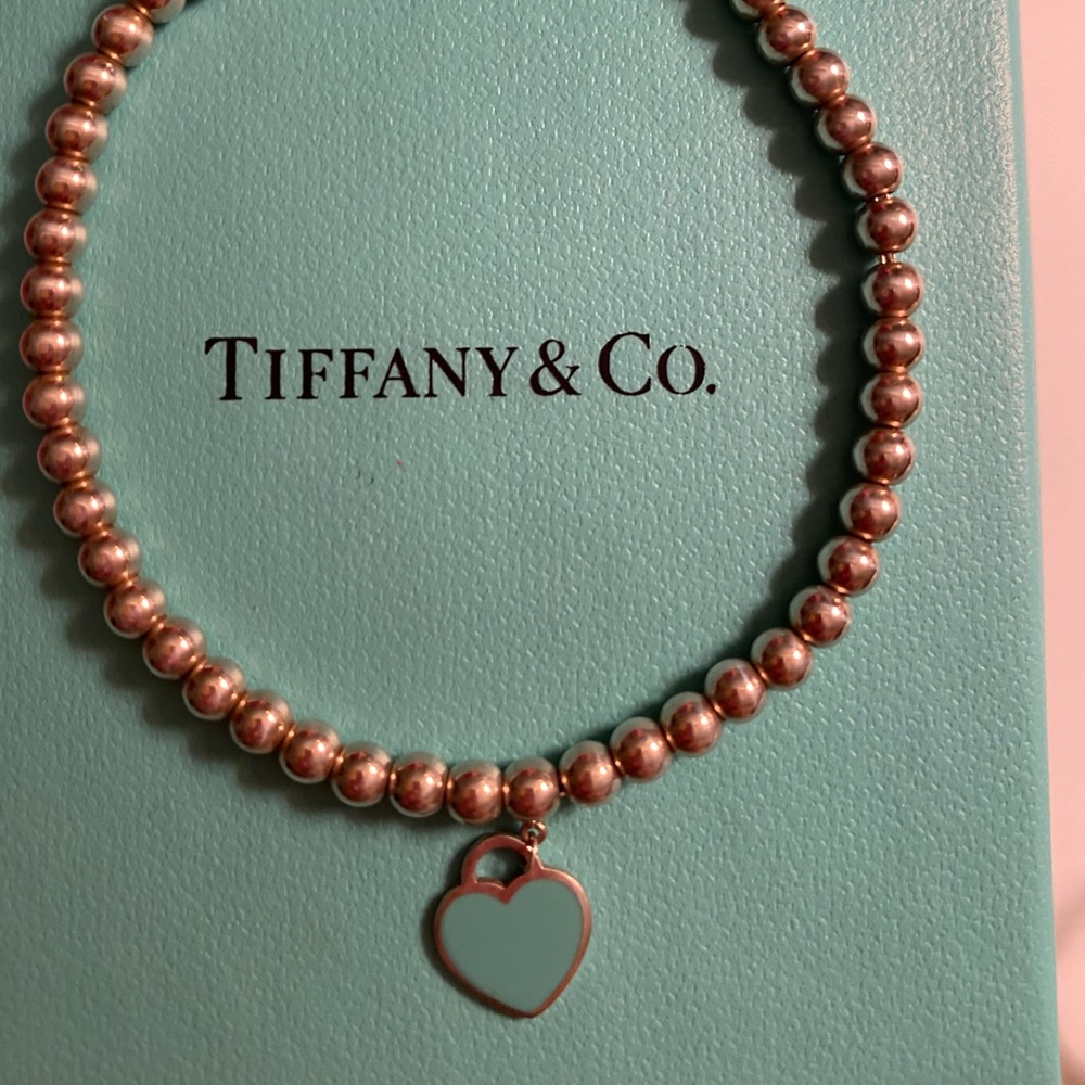 Tiffany Mini Heart silver bracelet blue heart - Picture 3 of 6